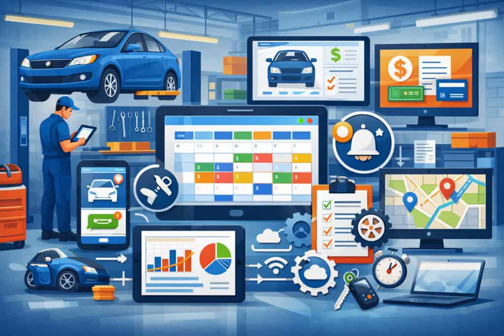 Core Components of Digital Scheduling Systems for Auto Shops