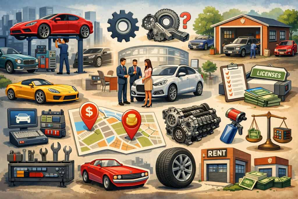 Why startup costs for automotive businesses vary so much