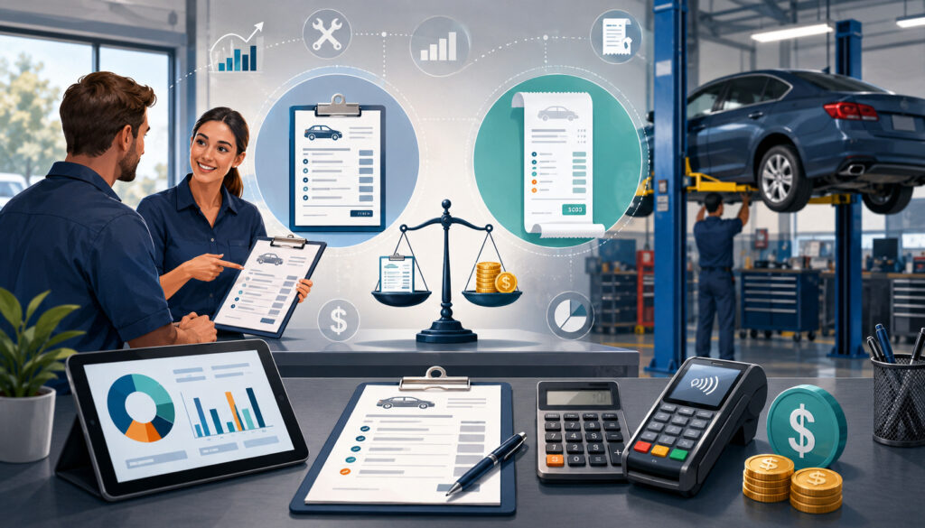 Auto repair order and ticket size analytics