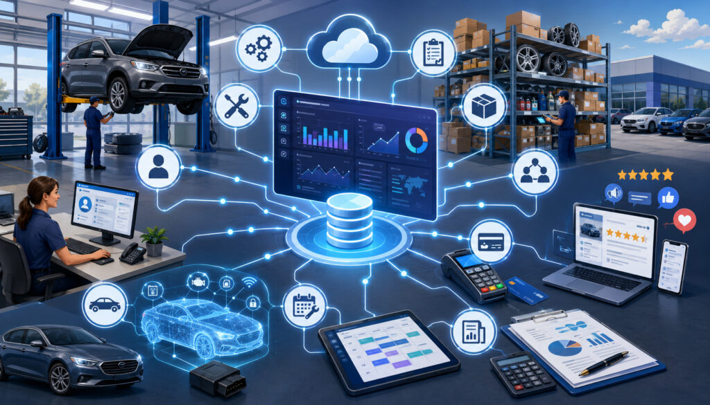 Automotive business intelligence data sources dashboard