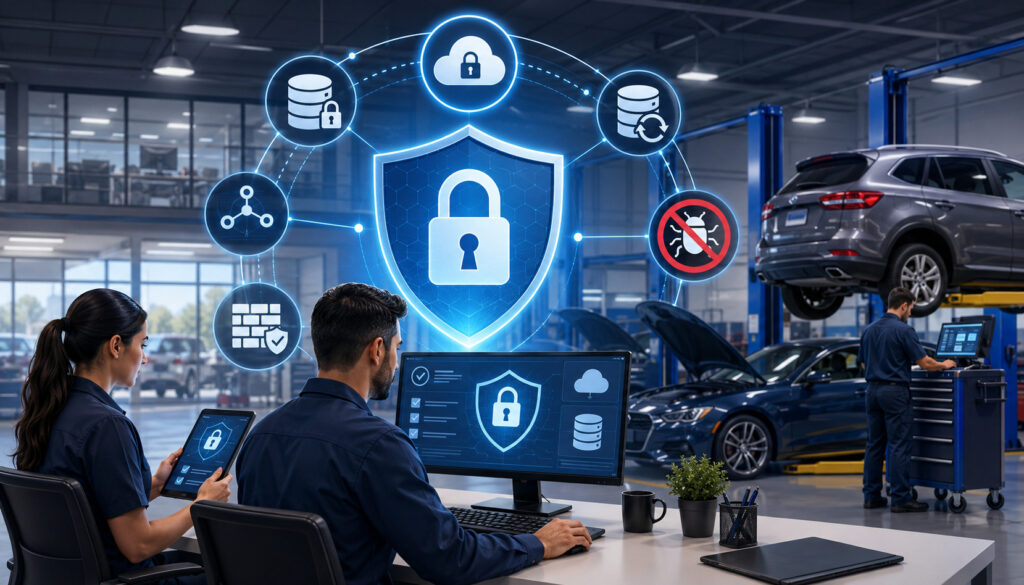 Ransomware prevention for automotive business systems