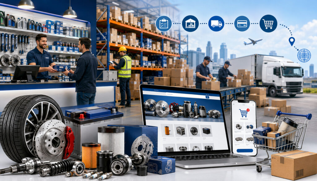 Auto parts retail, warehouse distribution, and ecommerce fulfillment